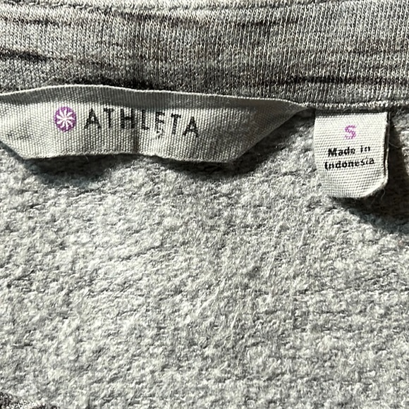 Athleta EUC v neck gray and black sleeveless sweatshirt dress. Size small - Picture 2 of 5